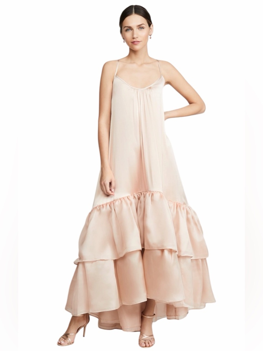 Silvia Tcherassi Angelique Tiered Dress in Rose
